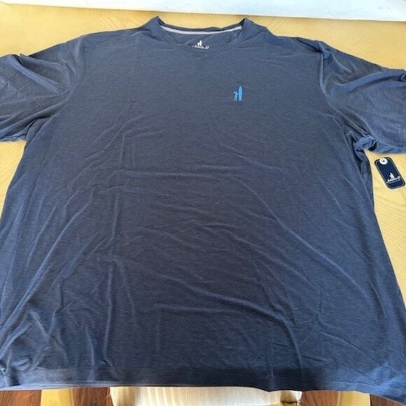 JOHNNIE-O FEATHERWEIGHT MENS GREY S/S T-SHIRT SIZE 3XL EMBROIDERED BLUE SURFER - Picture 2 of 12